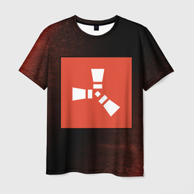 Мужская футболка 3D с принтом РАСТ - Глитч в Курске, 100% полиэфир | прямой крой, круглый вырез горловины, длина до линии бедер | facepunch | game | games | logo | rust | shooter | survival | выживание | глитч | игра | раст