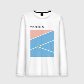 Мужской лонгслив хлопок с принтом Теннис большой в Белгороде, 100% хлопок |  | tennis | большой | большой теннис | спорт | спортивная | теннис | теннисная