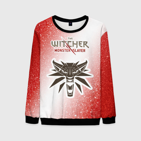 Мужской свитшот 3D с принтом The Witcher Monster Slayer - Noise в Новосибирске, 100% полиэстер с мягким внутренним слоем | круглый вырез горловины, мягкая резинка на манжетах и поясе, свободная посадка по фигуре | game | games | hunt | logo | monster | slayer | the | wild | witcher | ведьмак | дикая | игра | игры | лого | охота | охотник на монстров | шум