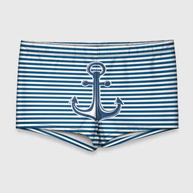 Мужские купальные плавки 3D с принтом Тельняшка с якорем в Тюмени, Полиэстер 85%, Спандекс 15% |  | anchor | marine | vest | vest with anchor | морская | тельняшка | тельняшка с якорем | якорь