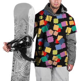 Накидка на куртку 3D с принтом Заплатки на черном фоне  в Тюмени, 100% полиэстер |  | Тематика изображения на принте: веселый | детский | заплатки | модный | национальный | пэчворк | разноцветный | ретро | фольклор