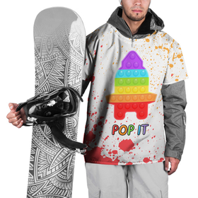 Накидка на куртку 3D с принтом Pop It - Rocket - Paint в Новосибирске, 100% полиэстер |  | 2021 | anti | dimple | fidget | paint | pop it | popit | rocket | simple | simpledimple | stress | trend | trends | анти | брызги | димпл | краска | поп ит | симпл | стресс | тренд | тренды | фиджет