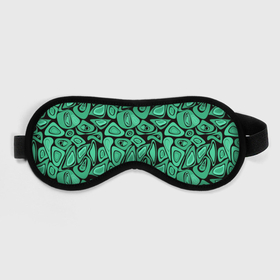 Маска для сна 3D с принтом Зеленый абстрактный узор , внешний слой — 100% полиэфир, внутренний слой — 100% хлопок, между ними — поролон |  | абстрактный | в горошек | граффити | детский современный | зелено черный | простой | ретро