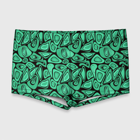 Мужские купальные плавки 3D с принтом Зеленый абстрактный узор в Санкт-Петербурге, Полиэстер 85%, Спандекс 15% |  | абстрактный | в горошек | граффити | детский современный | зелено черный | простой | ретро