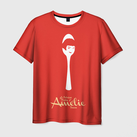 Мужская футболка 3D с принтом Amelie Poulain , 100% полиэфир | прямой крой, круглый вырез горловины, длина до линии бедер | amelie | french comedy | reflection | spoon | the fabulous destiny of amelie poulain | амели | комедия | ложка | невероятная судьба амели пулен | отражение | романтическая | французская
