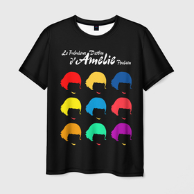 Мужская футболка 3D с принтом Amelie Poulain , 100% полиэфир | прямой крой, круглый вырез горловины, длина до линии бедер | amelie | art | french comedy | pop art | the fabulous destiny of amelie poulain | амели | искусство | комедия | невероятная судьба амели пулен | поп арт | романтическая | французская