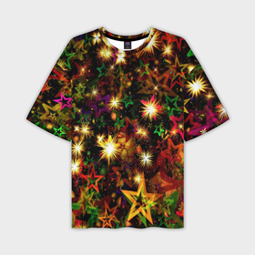 Мужская футболка OVERSIZE 3D с принтом Яркий день в Курске,  |  | Тематика изображения на принте: блеск | звезда | звезды | новый год | праздник | фейерверк | яркий день