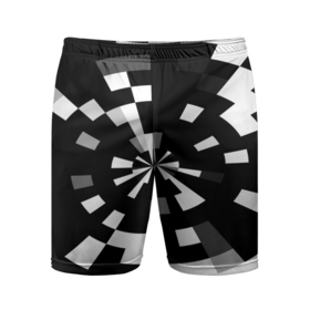 Мужские шорты спортивные с принтом Черно-белый фон иллюзии в Санкт-Петербурге,  |  | Тематика изображения на принте: абстрактный | геометрический | дизайн | иллюзия | кривая | линии | пиксель | текстура | узор