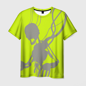 Мужская футболка 3D с принтом Силуэт злого духа в Екатеринбурге, 100% полиэфир | прямой крой, круглый вырез горловины, длина до линии бедер | декорация | дух | зло | иллюстрация | монстр | силуэт | страшно
