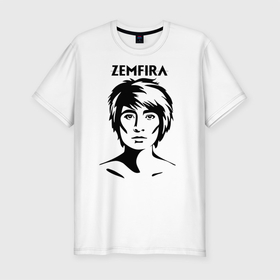 Мужская футболка хлопок Slim с принтом ZEMFIRA эскиз портрет в Тюмени, 92% хлопок, 8% лайкра | приталенный силуэт, круглый вырез ворота, длина до линии бедра, короткий рукав | group | russian rock | zemfira | zемфира | автор исполнитель | группа | женский | земфира | земфирка | земфирочка | инди рок | композитор | певица | писательница | поп рок | поэтесса | рамазанова | русский рок