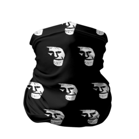 Бандана-труба 3D с принтом Dark trollface в Белгороде, 100% полиэстер, ткань с особыми свойствами — Activecool | плотность 150‒180 г/м2; хорошо тянется, но сохраняет форму | creepypasta | scary | мем | мрак | троллфейс