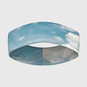 Повязка на голову 3D с принтом Небушко и полюшко ,  |  | небо | облака | пейзаж | поле | русский | славянский | фотопринт