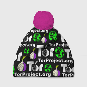 Шапка 3D c помпоном с принтом ТОР / TOR PROJECT BROWSER в Новосибирске, 100% полиэстер | универсальный размер, печать по всей поверхности изделия | tor browser | torproject | анонимность | анонимный браузер | взлом | даркнет | зеркала | луковица | тор браузер | хакер | черный интернет.