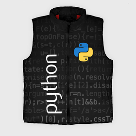 Мужской жилет утепленный 3D с принтом PYTHON   ПАЙТОН ,  |  | big data | hacker | it | python | айти | база данных | взлом | искусственный интелект. | кодер | нейросети | пайтон | питон | прогер | программирование | программист | разработчик | хакер | языки программирования