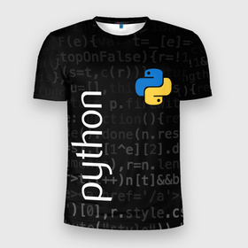 Мужская футболка 3D спортивная с принтом PYTHON / ПАЙТОН в Тюмени, 100% полиэстер с улучшенными характеристиками | приталенный силуэт, круглая горловина, широкие плечи, сужается к линии бедра | big data | hacker | it | python | айти | база данных | взлом | искусственный интелект. | кодер | нейросети | пайтон | питон | прогер | программирование | программист | разработчик | хакер | языки программирования
