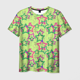 Мужская футболка 3D с принтом Зеленый узор Звезды в Тюмени, 100% полиэфир | прямой крой, круглый вырез горловины, длина до линии бедер | Тематика изображения на принте: дере


рустик | деревенский | коричневый | лоскутный | лоскуты | народный | национальный | пестрый | полосатый | популярный | пэчворк | цветочный | этнический