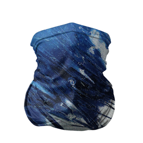 Бандана-труба 3D с принтом Серо-синее абстрактное , 100% полиэстер, ткань с особыми свойствами — Activecool | плотность 150‒180 г/м2; хорошо тянется, но сохраняет форму | абстракция | двухцветное | серое | синее | спокойное