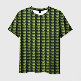 Мужская футболка 3D с принтом Digital bamboo в Курске, 100% полиэфир | прямой крой, круглый вырез горловины, длина до линии бедер | абстракция | иллюзия | объём | почти бамбук | чешуя