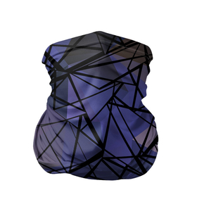Бандана-труба 3D с принтом Синий-бежевый абстрактный узор в Курске, 100% полиэстер, ткань с особыми свойствами — Activecool | плотность 150‒180 г/м2; хорошо тянется, но сохраняет форму | абстрактный | мужской | полигональный узор | синий | современный | текстура | фиолетовый