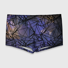 Мужские купальные плавки 3D с принтом Синий бежевый абстрактный узор в Курске, Полиэстер 85%, Спандекс 15% |  | абстрактный | мужской | полигональный узор | синий | современный | текстура | фиолетовый