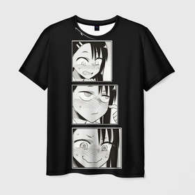 Мужская футболка 3D с принтом Нагаторо | Nagatoro в Тюмени, 100% полиэфир | прямой крой, круглый вырез горловины, длина до линии бедер | nagatoro | манга | нагатаро | нагаторо сан | не издевайся | хаясэ
