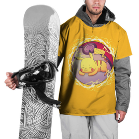 Накидка на куртку 3D с принтом Спящий Пикачу в Екатеринбурге, 100% полиэстер |  | Тематика изображения на принте: anime | pikachu | pokemon | poket monster | poketmon | аниме | анимэ | карманные монстры | пикачу | покемон