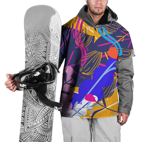 Накидка на куртку 3D с принтом листья цветы текстура паттэрн в Петрозаводске, 100% полиэстер |  | графика | картина | лес | листья | луг | осень | паттерн | текстура | узор | цветы