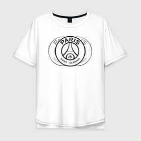 Мужская футболка хлопок Oversize с принтом PSG | Core Wordmark Clear (New 2022/23) в Кировске, 100% хлопок | свободный крой, круглый ворот, “спинка” длиннее передней части | Тематика изображения на принте: 0x000000123 | messi | neymar | paris saint germain | psg | месси | нейимар | псж