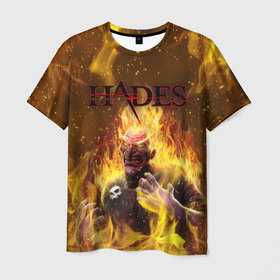 Мужская футболка 3D с принтом Hades | Гадес (Z) в Екатеринбурге, 100% полиэфир | прямой крой, круглый вырез горловины, длина до линии бедер | aid | hades | nyx | roguelike | thanatos | zagreus | аид | гадес | загрей | никс | рогалик | танатос