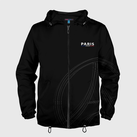 Мужская ветровка 3D с принтом PSG | Core Big Logo Black (New 2022/23) в Курске, 100% полиэстер | подол и капюшон оформлены резинкой с фиксаторами, два кармана без застежек по бокам, один потайной карман на груди | 0x000000123 | messi | neymar | paris saint germain | psg | месси | нейимар | псж