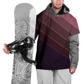Накидка на куртку 3D с принтом Коричнево-фиолетовый узор  , 100% полиэстер |  | абстрактный | геометрический | диагональный узор | коричневый | косые полосы | современный | фиолетовый | шоколадный
