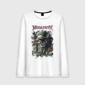 Мужской лонгслив хлопок с принтом Megadeth | Мегадеф  (Z) в Санкт-Петербурге, 100% хлопок |  | dave mustaine | megadeth | music | rock | дирк вербурен | дэвид эллефсон | дэйв мастейн | кико лоурейро | мегадеф | мегадэф | музыка | рок | трэш метал | хард рок | хеви метал