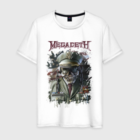 Мужская футболка хлопок с принтом Megadeth | Мегадеф  (Z) , 100% хлопок | прямой крой, круглый вырез горловины, длина до линии бедер, слегка спущенное плечо. | dave mustaine | megadeth | music | rock | дирк вербурен | дэвид эллефсон | дэйв мастейн | кико лоурейро | мегадеф | мегадэф | музыка | рок | трэш метал | хард рок | хеви метал