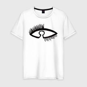 Мужская футболка хлопок с принтом Око Баланса  в Санкт-Петербурге, 100% хлопок | прямой крой, круглый вырез горловины, длина до линии бедер, слегка спущенное плечо. | глаза | иллюминаты | мистика | символизм | символы | узоры