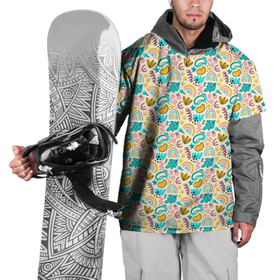 Накидка на куртку 3D с принтом Childrens motives в Тюмени, 100% полиэстер |  | абстракция | детский принт | для детей | летний принт | листья | фрукты | цветной | яркий