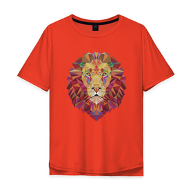 Мужская футболка хлопок Oversize с принтом Lion Puzzle , 100% хлопок | свободный крой, круглый ворот, “спинка” длиннее передней части | animal | cat | lion | африка | животные | зверь | кот | кошка | лев | львенок | львица | тигр | хищник | царь