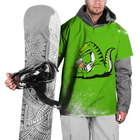Накидка на куртку 3D с принтом Пивозавр - Краска в Екатеринбурге, 100% полиэстер |  | dinosaur | pivo | pivozavr | взрыв | динозавр | краска | прикол