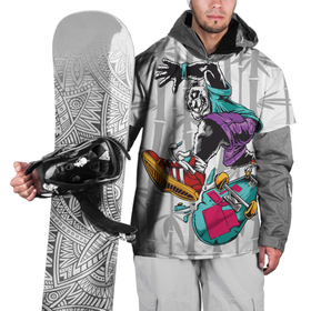 Накидка на куртку 3D с принтом HiFi Panda в Белгороде, 100% полиэстер |  | Тематика изображения на принте: bamboo | panda | sk8 | skate park | skeate | бамбук | панда | скейт | скейт парк