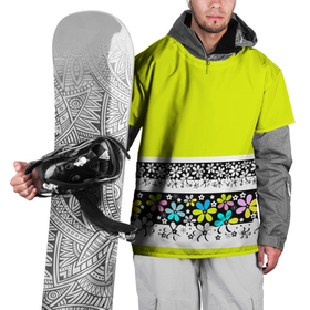 Накидка на куртку 3D с принтом Яркий цветочный узор  в Курске, 100% полиэстер |  | Тематика изображения на принте: абстрактный | для детей | зеленый | неоновый зеленый | разноцветный | современный | цветочный узор