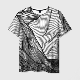 Мужская футболка 3D с принтом Геометрия в Курске, 100% полиэфир | прямой крой, круглый вырез горловины, длина до линии бедер | геометрия | горы | лес | небо | река | стелизованныйпейзаж