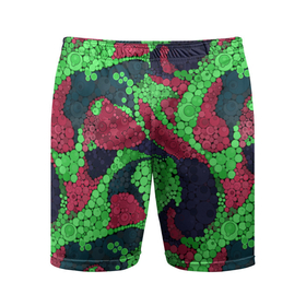 Мужские шорты спортивные с принтом Абстрактный пуантилизм  ,  |  | абстрактный | в горошек | детский | для детей | зеленый | красный | модный | пуантилизм | разноцветный | современный