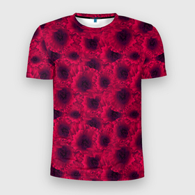Мужская футболка 3D спортивная с принтом Красные маки  в Новосибирске, 100% полиэстер с улучшенными характеристиками | приталенный силуэт, круглая горловина, широкие плечи, сужается к линии бедра | абстрактные цветы | девушкам | детский | красные маки | красный | летний | маки | цветочный | цветы