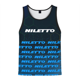 Мужская майка 3D с принтом Нилетто - Спрей (Паттерн) в Белгороде, 100% полиэстер | круглая горловина, приталенный силуэт, длина до линии бедра. Пройма и горловина окантованы тонкой бейкой | Тематика изображения на принте: hip | hop | logo | music | nileto | niletto | rap | знак | краска | лого | логотип | логотипы | любимка | музыка | музыкант | нилето | нилетто | паттерн | рэп | символ | символы | спрей | хип | хоп