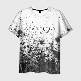 Мужская футболка 3D с принтом Starfield   Powder , 100% полиэфир | прямой крой, круглый вырез горловины, длина до линии бедер | Тематика изображения на принте: 