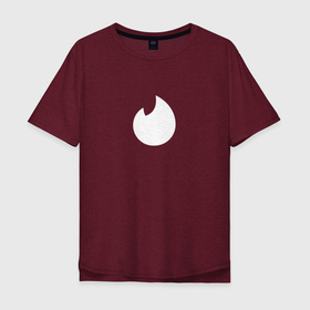 Мужская футболка хлопок Oversize с принтом Тиндер , 100% хлопок | свободный крой, круглый ворот, “спинка” длиннее передней части | app | application | fire | logo | symbol | tinder | знакомства | лого | любовь | огонек | приложение | символ | тиндер