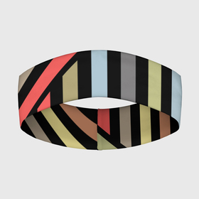 Повязка на голову 3D с принтом Абстрактный полосатый  узор в Курске,  |  | абстрактный | геометрический | желтый | молодежный | оливковый | разноцветный | ретро | современный | черный