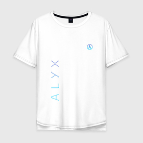 Мужская футболка хлопок Oversize с принтом ALEX | АЛЕКС | HL (Z) , 100% хлопок | свободный крой, круглый ворот, “спинка” длиннее передней части | alex | black mesa | half life | valve | алекс | вэлв | халф лайф
