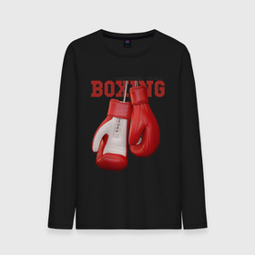 Мужской лонгслив хлопок с принтом BOXING в Тюмени, 100% хлопок |  | box | boxing | fighter | figt | mma | national | sport | team | боец | бои | бокс | боксер | единоборства | перчатки | сборная | спорт