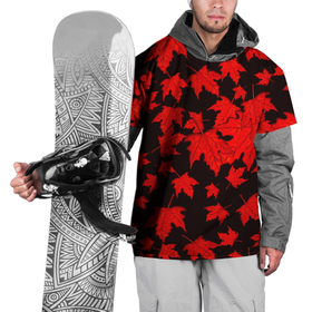 Накидка на куртку 3D с принтом осенние листья в Белгороде, 100% полиэстер |  | Тематика изображения на принте: клён | кленовые | красный | красный на черном | листва | листопад | листья | листья падают | осенние | осень | черный