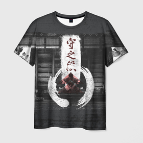 Мужская футболка 3D с принтом Самурай | Призрак Цусимы (Z) , 100% полиэфир | прямой крой, круглый вырез горловины, длина до линии бедер | game | ghost of tsushim | jin sakai | ninja | samurai | the ghost of tsushim | буке | вакидзаси | воин | вояк | дайсё | дзин сакай | иайто | игра | катана | кодати | мононофу | мститель | мушя | ниндзя | нодати | одати | призрак цусимы | са